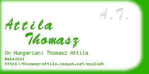 attila thomasz business card